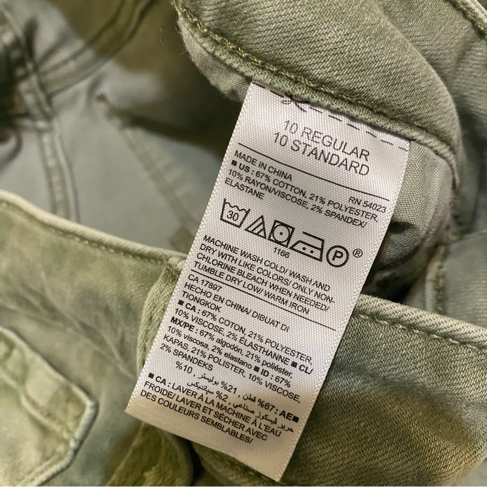 Old Navy Mid-Rise green pants size 10 regular - Picture 5 of 7